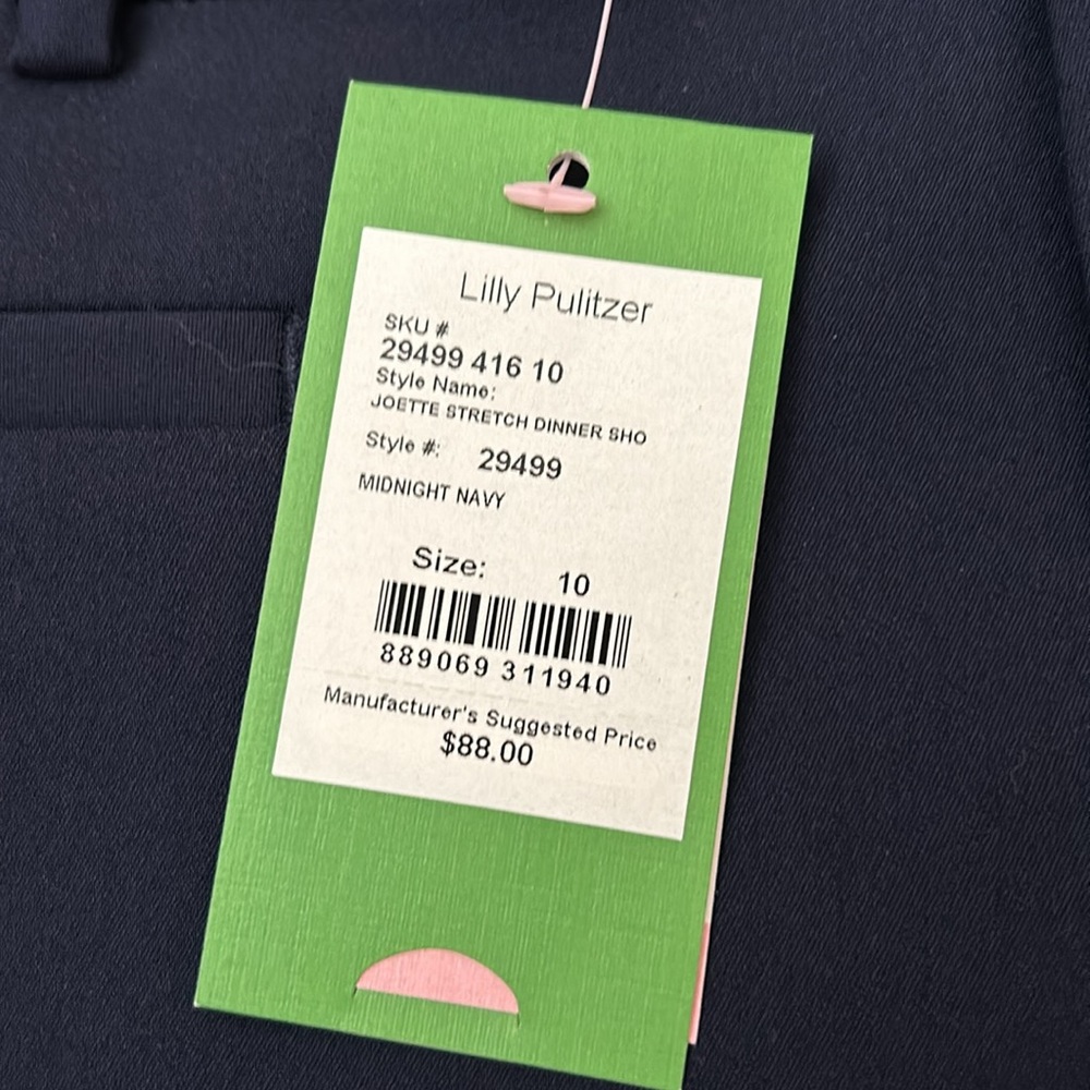 NWT Lilly Pulitzer Joette Shorts Navy - Picture 2 of 3